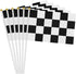OOTSR 32ft Checkered Black and White Pennant Banner Racing Flags, and 30pcs Checkered Flags with Plastic Stick (8x5.5 Inch)