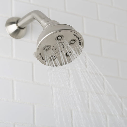 Speakman, Brushed Nickel S-3014-BN-E2 Caspian Anystream Adjustable 2.0 GPM Shower Head