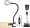 CeSunlight Clip Light, 8W Clamp Bed/Desk Lamp, Webcam Light Video Conferencing, Warm & Daylight & White Light 3 Colors, Eye-Care 10 Dimmable Illumination Modes (Black)