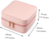 JIDUO Duomiila Small Jewelry Box, Travel Mini Organizer Portable Display Storage Case for Rings Earrings Necklace,Gifts for Girls Women (Girl Pink)
