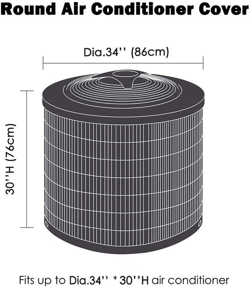 Air Conditioner Covers, Outside Units Veranda AC Covers Standard American Furniture Central Air Conditioner (34" X 30" Round)