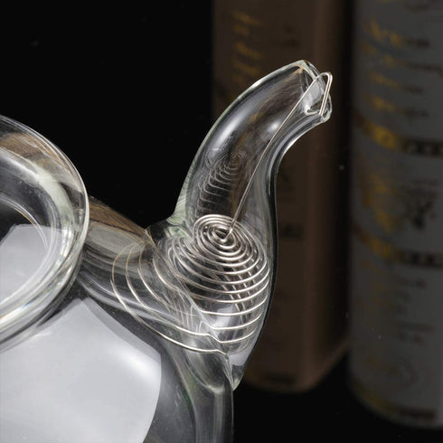 Hemoton Glass Teapot 600ml Teapot Glass Pitcher Clear Crystal Teapot with Raised Handle Transparent Tea Ware for Blooming Loose Leaf Carafe