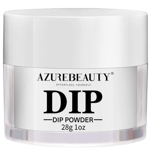AZUREBEAUTY Clear Dip Powder Nail, Basic Transparent Nail Dipping Powder Crystal French Dip Nails Acrylic Nail Dip Art Starter Manicure Beginner DIY Salon Home Gift, No Need Lamp, 1 Oz/28g