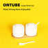 ONTUBE Ceramic Sugar Bowl with Lid and Spoon Set of 2,Porcelain Seasoning Box Salt Bowl with Tray,8oz (White)