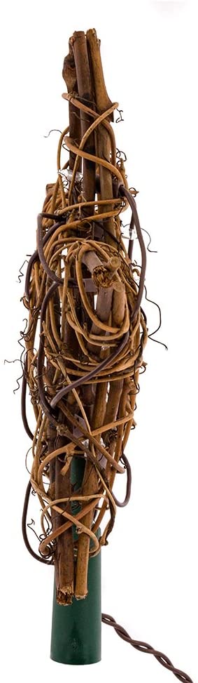 Kurt Adler 10 Light Indoor Rattan Natural Star Treetop