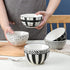 Soup Bowls Porcelain 23 OZ- Cereal Bowl 6 Inch - Deep Japanese Bowls for Serving Salad | Ramen | Noodle | Pho | Oatmeal - Microwave and Dishwasher Safe - Set of 6