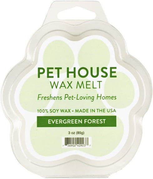 One Fur All 100% Natural Soy Wax Melts in 20+ Fragrances, Pack of 2 by Pet House - Long Lasting Pet Odor Eliminating Wax Melts, Non-Toxic Pet Wax Melts, Made in USA (Evergreen Forest)