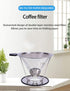 AINAAN Stainless Steel Coffee Filter, Reusable Tapered dripper with Removable Cup Holder, 2019, New Generation