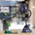 Mikikin Portable Mini Clip on Stroller Fan, 3 Speeds Settings, Flexible Bendable USB Rechargeable Battery Operated Quiet Desk Fan Ideal for Home, Office, Car, Travel, Camping, Outdoor