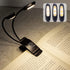 Rechargeable Warm& White 10 LED book light/music stand light, Easy Clip-on Reading in Bed at night, 3color—3 Brightness Levels, 2.8 oz Lightweight, Perfect for Bookworms & Kids