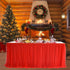 Suppromo 9ft Red Tulle Table Skirts for Rectangle or Round Tables Tutu Table Skirt Decoration for Christmas Decorations Baby Shower Birthday Party Wedding Table Decorations(Red, L9(ft)*H 30in)