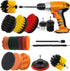 23 Pieces Drill Brush Attachment Set for Cleaning - Power Scrubber Brush Pad Sponge Kit with Extend Attachment for Bathroom, Carpet, Car, Grout, Carpet, Floor, Tub, Shower, Tile, Corners, Kitchen
