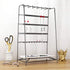 MORIGEM Jewelry Organizer, 5 Tier Jewelry Stand, Decorative Jewelry Holder Display with White Tray for Necklaces, Bracelets, Earrings & Rings, Dark Gray