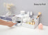 Clear Makeup Organizer for Vanity, Desk Cosmetics Organizer with Drawers for Lipsticks, Lotions, Jewelry, Nail Care, Skincare, Ideal for Dresser, Bedroom and Bathroom Countertops-White