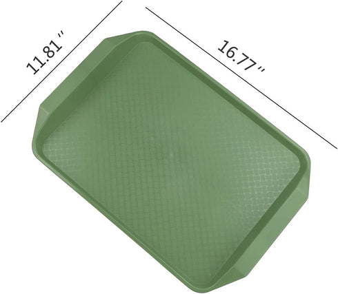 Idomy Plastic Fast Food Serving Trays, 4-Pack