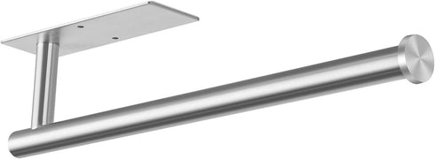 Under Cabinet Paper Towel Holder - Self Adhesive or Drilling, SUS304 Stainless Steel Wall Mount Silver Towel Paper Holder for Kitchen, Pantry, Sink, Bathroom