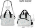 Grey Blue Leaves Lunch Bag with Shoulder Strap for Women Men Insulated Lunch Box Tote Bags Water-resistant Cooler Bag for Office Work Picnic Beach (11x7x9 Inch)