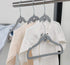 Kids Velvet Clothes Hangers - 30Pcs Baby Hanger Non Slip Space-Saving Cascading Hangers with Rotatable, Grey