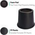 Round 4 Inch Bed Risers, Lifts Height of 3.35 inch Heavy Duty Set of 4 Pack Table Risers, Furniture Risers Great Under Bed Storage Black, elevador de cama de 4 pulgadas, mejorar el elevador de muebles