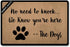 AMING mats Funny Home Decor Personalized Door Mats(23.6 X 15.7 in) with Anti-Slip Rubber Back Doormat Gift Door Mat for The Entrance Way (No Need to Knock We Know You're Here The Dog)