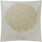 JWH Hand Embroidery Accent Pillow Case Faux Pearl Cushion Cover Dandelion Flower Pillowcase Home Sofa Bed Living Room Decorative Shell Gift Beige 20 x 20 Inch