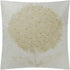 JWH Hand Embroidery Accent Pillow Case Faux Pearl Cushion Cover Dandelion Flower Pillowcase Home Sofa Bed Living Room Decorative Shell Gift Beige 20 x 20 Inch