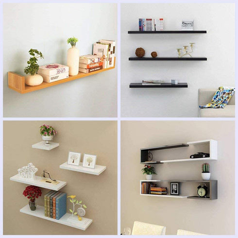 SpzcdZa 4pcs 6-2/5" Floating Shelf Invisible Support Bracket,Hidden Shelf Support Brackets Hardened Concealed Floating Shelf Blind Wall Shelf Floating Shelf Metal Brackets
