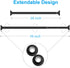 TEECK Shower Curtain Rod, 26-39 Inch Adjustable Tension Spring, Shower Rod, Premium Stainless Steel, Anti-Slip, No Drilling, No Rust, Never Collapse, for Bathroom, Black, Easy to use
