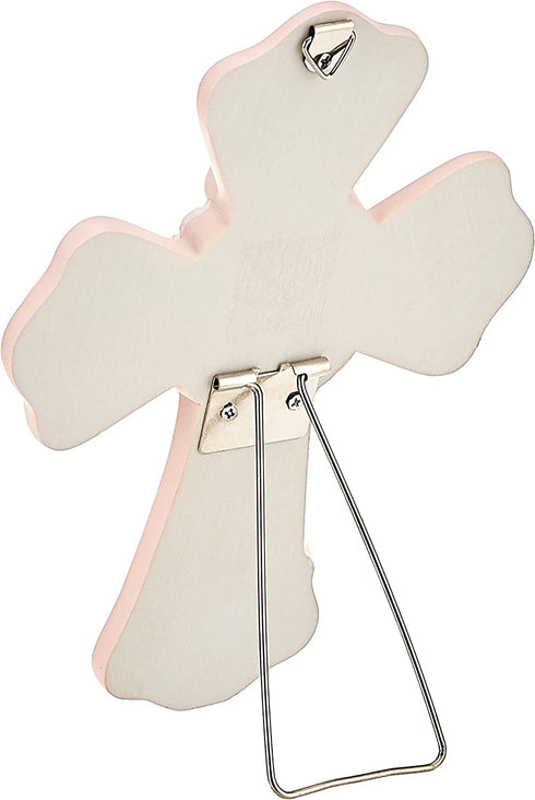 Precious Moments, Jesus Loves Me, Girl Resin Cross With Stand, 132402