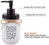 Farmhouse Glass Mason Jar Hand Soap Dispenser and Dish Soap Dispenser Set - 16 Ounce Glass Mason Jar with Plastic Pump and Lid - Rust Proof - Rustic Bathroom Accessories &Kitchen Home Decor - 2 Pack