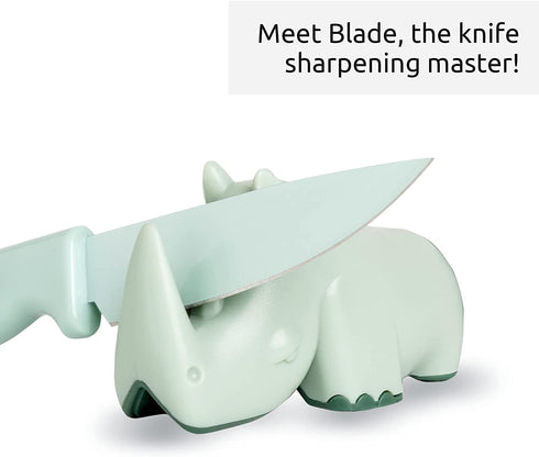 OTOTO Blade Knife Sharpener - Keep Knife Sharper with the Best Knife Sharpener - Fun Kitchen Gadgets BPA-free & Dishwasher-Safe Kitchen Knife Sharpener - Dimensions: 3.62 x 1.69 x 2.09 inches