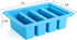Suwimut 2 Pack Silicone Butter Mold Tray, Butter Maker with Lid Storage Jar, Large 4 Cavities Rectangle Butter Container for Butter, Energy Bar, Soap Bar, Muffin, Brownie, Pudding (Blue, Green)