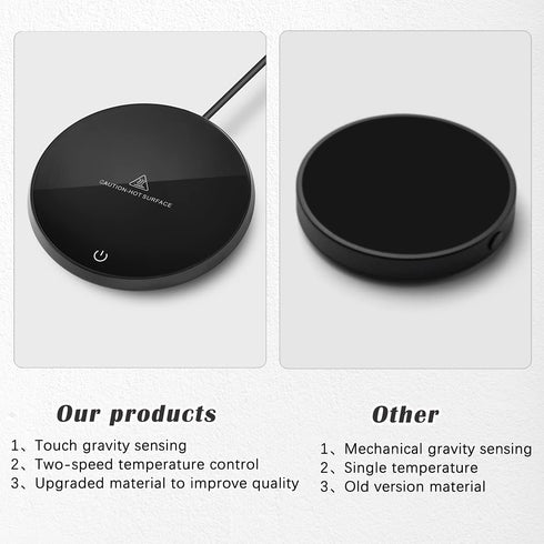 BLEAKTEIR Coffee Warmer for Desk, Electric Mug Warmer for Office Home Desk Use, Coffee Cup Warmer with Auto Shut Off Plate for Coffee, Milk, Tea, Water Heating Candle Warmer