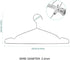 GOSKEY 10 Pack Stainless Steel Coat Hangers Metal Wire Hangers Heavy Duty Hangers, Space Saving Clothes Hangers 16.5in Ultra Thin Clothes Hangers