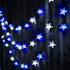 Dazzle Bright 2 Pack 100 LED Solar Star String Lights, 39 FT Outdoor Waterproof Fairy Lights, Wedding Decorations for Garden Yard Patio (White & Blue)