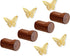 Wood Wall Hooks, 4 Pack Natural Walnut Wooden Wall Hooks, Heavy Duty Wood Hooks Wall Mounted, Decorative Sturdy Wood Coat Hooks Hat Hooks Wood Pegs for Hanging Backpack Towel Hats
