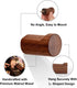 Wood Wall Hooks, 4 Pack Natural Walnut Wooden Wall Hooks, Heavy Duty Wood Hooks Wall Mounted, Decorative Sturdy Wood Coat Hooks Hat Hooks Wood Pegs for Hanging Backpack Towel Hats