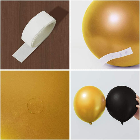 Gold Blue Balloon Garland Kit & Balloon Arch Kit Party Supplies 134Pcs, DIY White Blue and Gold Balloons for Baby Shower Graduation Birthday Bachelor Party Decoration Backdrop with Accessories 18"12"10"5"