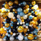 Gold Blue Balloon Garland Kit & Balloon Arch Kit Party Supplies 134Pcs, DIY White Blue and Gold Balloons for Baby Shower Graduation Birthday Bachelor Party Decoration Backdrop with Accessories 18"12"10"5"