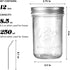 Ball Mason Jars 8 OZ, OAMCEG 12 Pack Canning Jars with Lids & Straws for Regular Mouth Mason Jars, 100% Recycled Sipper Mason Jar Drinking Glasses/Jars/Mugs, Ideal for Juice, Jam, Honey, Spices