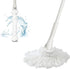 JEHONN Mop for Floor Cleaning Microfiber Twist Tornado Mop Dust Mop with Wringer Self-Wringing Metal with 2 Washable Replacements 51 Inches
