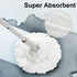 JEHONN Mop for Floor Cleaning Microfiber Twist Tornado Mop Dust Mop with Wringer Self-Wringing Metal with 2 Washable Replacements 51 Inches