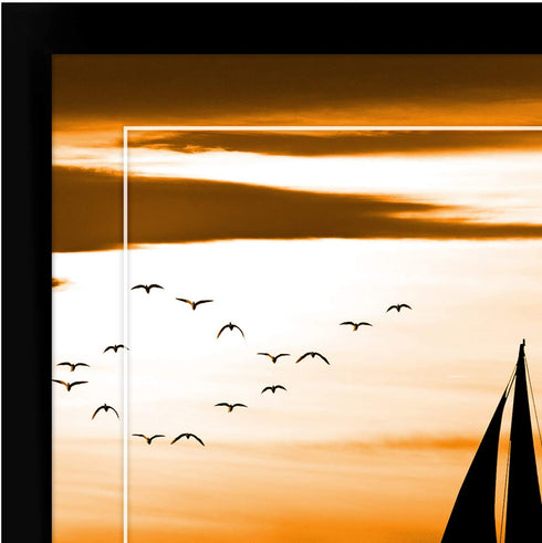 Americanflat 6 Piece 5x7 Gallery Wall Picture Frame Set in Black with Polished Glass - Hanging Hardware and Easel Stand Included!