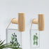 HUFEEOH Wood Wall Hooks, Purse Rack Wood Peg Hooks with Screw, Wall Hooks Heavy Duty Towel Hangers for Bathroom Wall (4PC, Beech Wood)