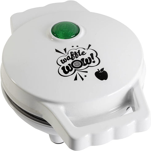 Mini Apple Waffle Maker - Make Breakfast Special for Kids or Adults w/ Individual Fruit Shaped, 4 Inch Waffler Iron, Electric Non Stick Breakfast Appliance, Fun Gift