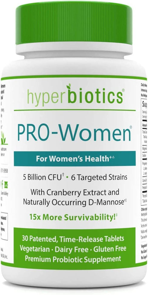 Hyperbiotics Pro Probiotics for Women | Time Release Tablets | Premium Nutritional Supplement | Vegan, Dairy & Gluten Free | Healthy Digestion & Immune System Support | 30 Count