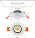 YGS-Tech 2 Inch LED Recessed Lighting Dimmable Downlight, 3W (35W Halogen Equivalent) COB Tai Chi Spotlight, 3000K Warm White, CRI80, LED Ceiling Light with LED Driver (4 Pack)