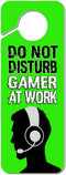 Graphics and More Do Not Disturb Gamer at Work Boy Male Man Plastic Door Knob Hanger Sign