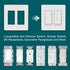 Treatlife Screwless Decorator Wall Plates, Standard Size 2-Gang/3-Gang Light Switch Plate, Outlet Covers, White 5 Pack (2-Gang Wall Plates 3 Pack & 3-Gang Wall Plates 2 Pack)