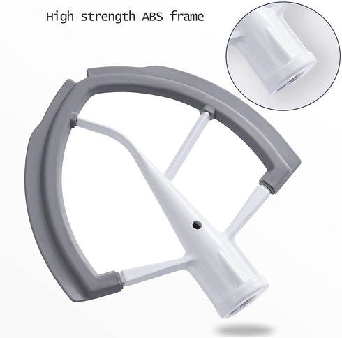 6QT Flex Edge Beater for KitchenAid Bowl-Lift Stand Mixer,6 Quart Flat Beater Paddle with Flexible Silicone Edge Bowl Scraper